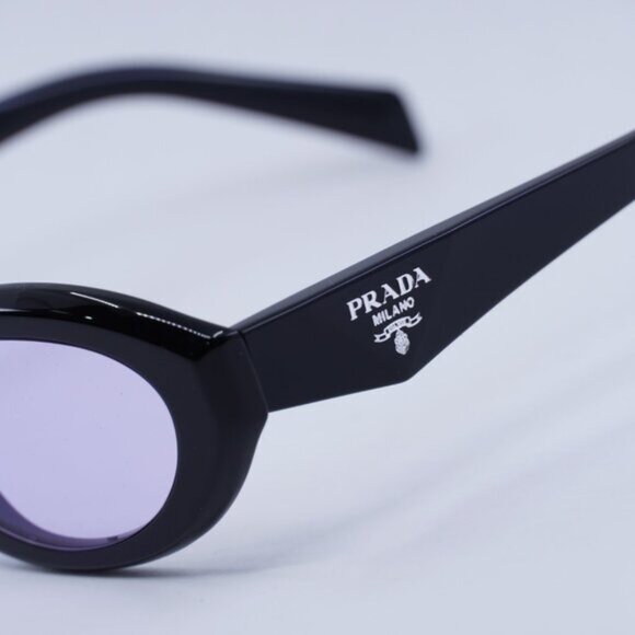 🕶️ New Prada PR26ZS 16K40J Sunglasses Black Frame, Violet Lenses - Picture 4 of 11
